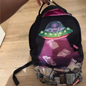 Sprayground Alien Spaceship Backpack with Pink and Black
